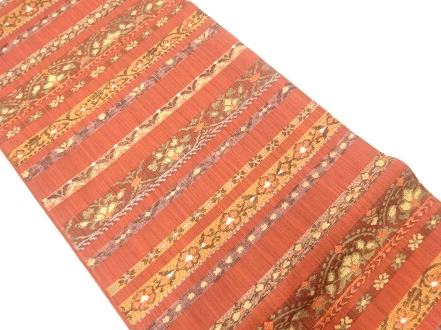 JAPANESE FUKURO OBI / WOVEN FLORAL SARASA